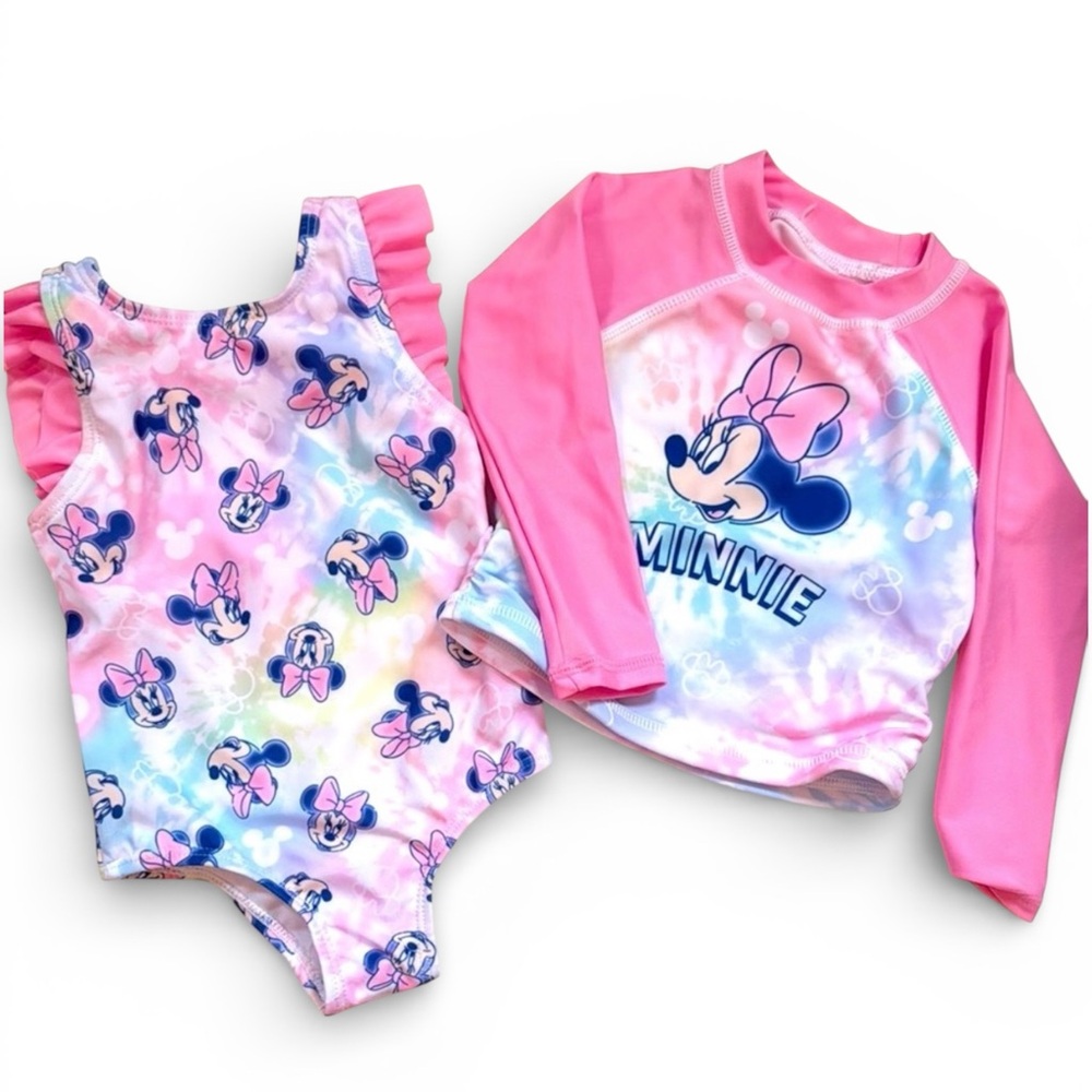 Pink Minnie Mouse Swimsuit Set
